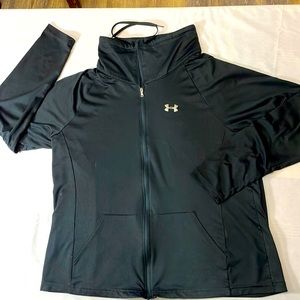 Ladies Under Armour , size XL black , full zipped workout coat
